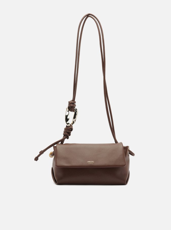 Bolsa Shoulder Marrom Média Metal Orgânico