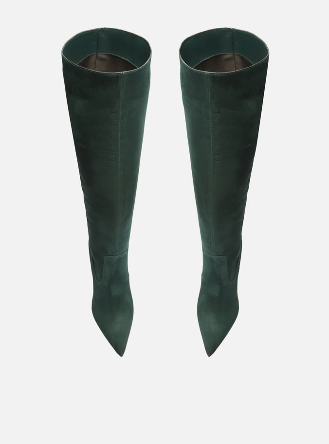 Bota Verde Nobuck Cano Longo Hailey