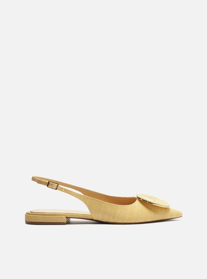 Sapatilha Bege Ráfia Slingback Circle