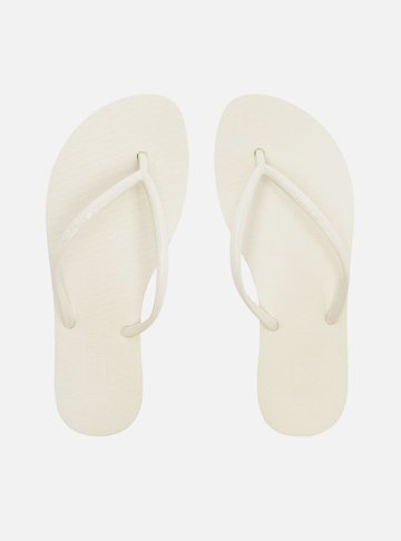 Arezzo — Chinelo de Dedo Branco Tiras Brizza