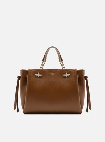 Bolsa Tote Marrom Média Alças Correntes