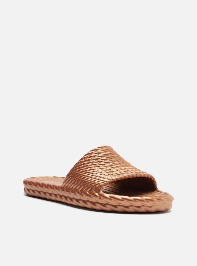 Chinelo Slide Marrom Metal Marrocos
