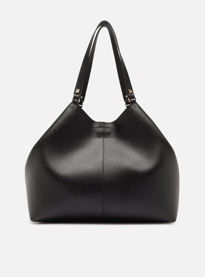 Bolsa Shopping Preta Grande Encaixe Metal