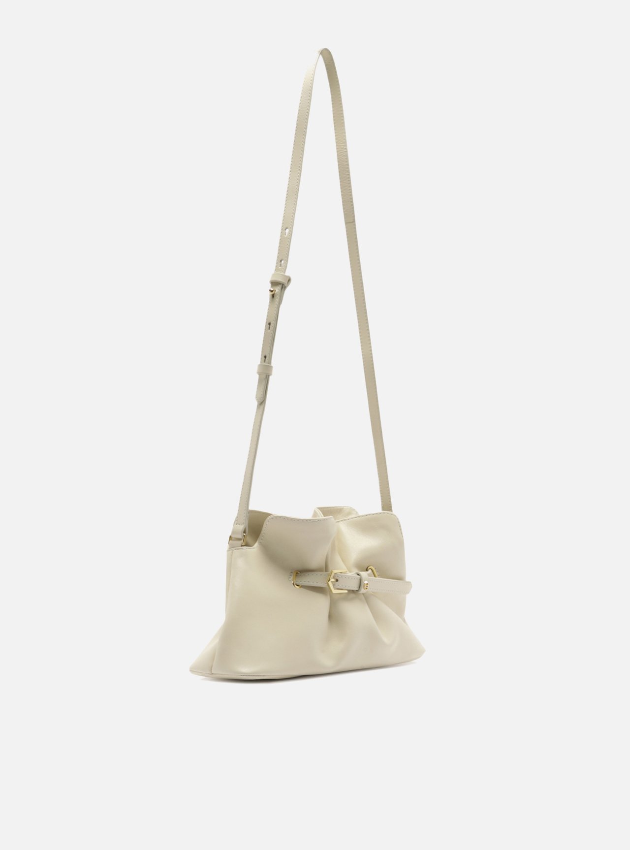Bolsa Tiracolo Off-White Couro Média Tira Fivela — foto 5