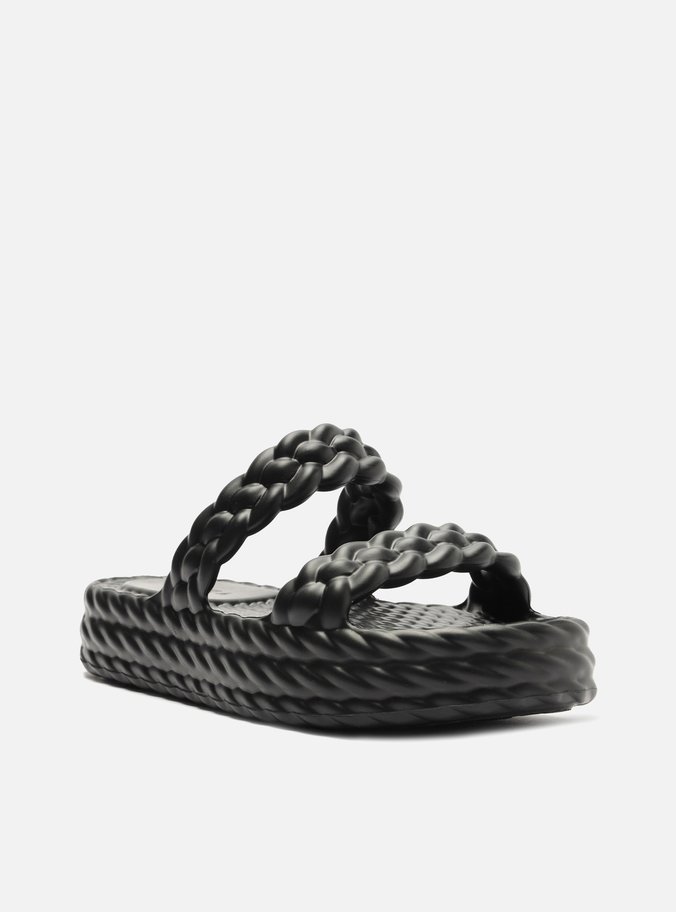 Sandália Preta Flatform Marrocos Up
