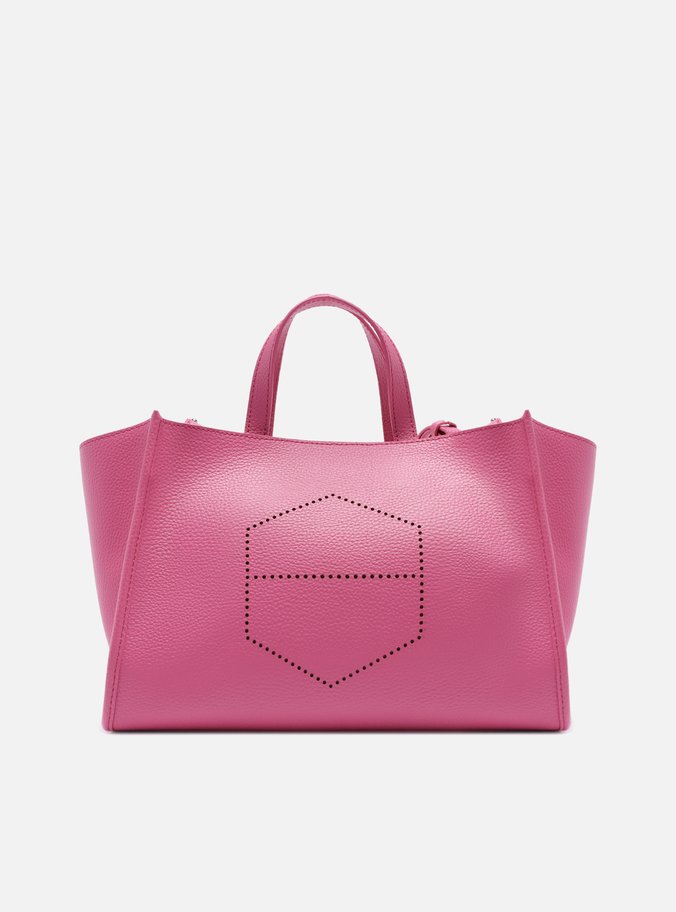 Bolsa Tote Rosa Grande Logo Perfurado