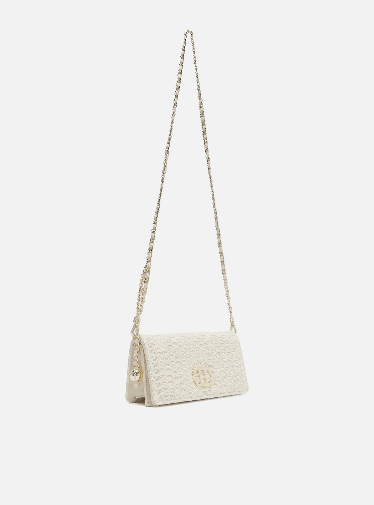 Clutch Cru Crochê Metal Geométrico — foto 5