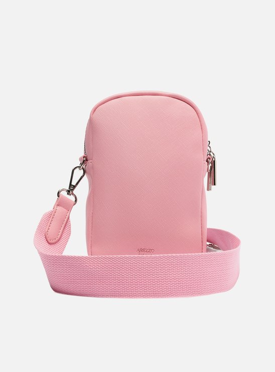 Mini Bolsa Tiracolo Rosa Porta-Celular
