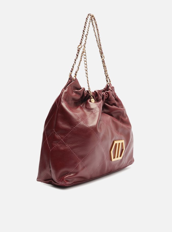 Bolsa Hobo Vinho Couro Esther Grande