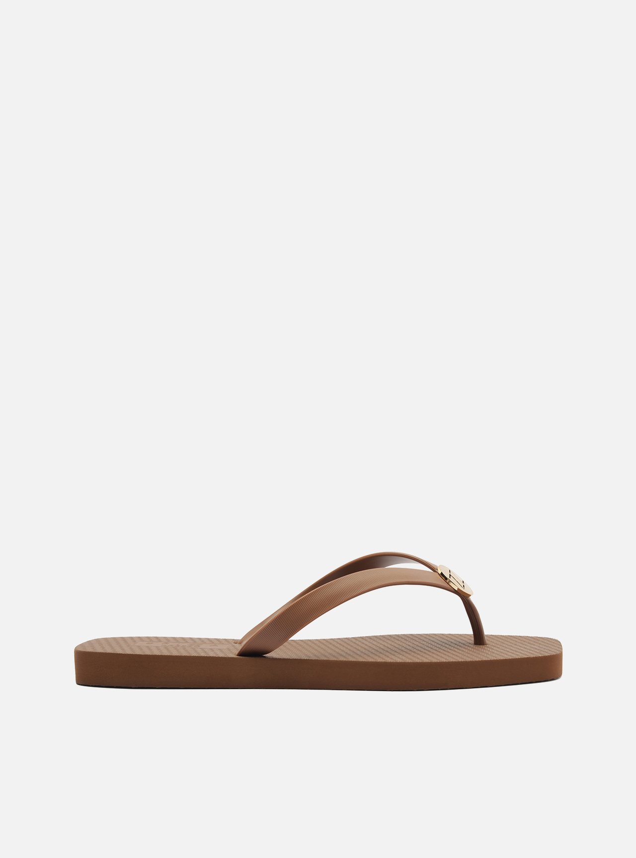 Chinelo Marrom Essential Metal ZZ Bico Quadrado — foto 3