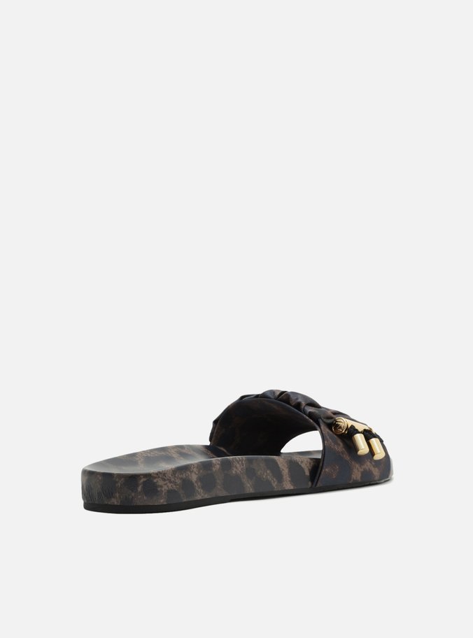 Sandália Rasteira Animal Print 