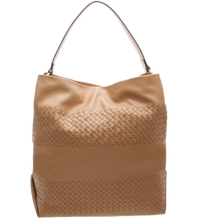 Bolsa Tiracolo Grande Tressê Tan
