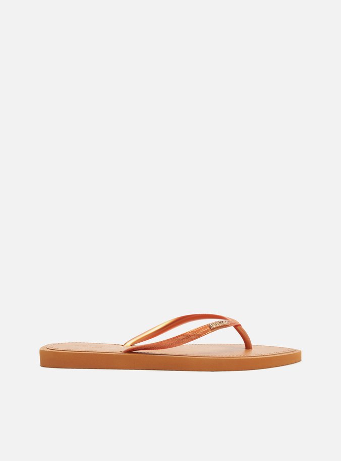 Chinelo de Dedo Marrom Bico Folha Brizza