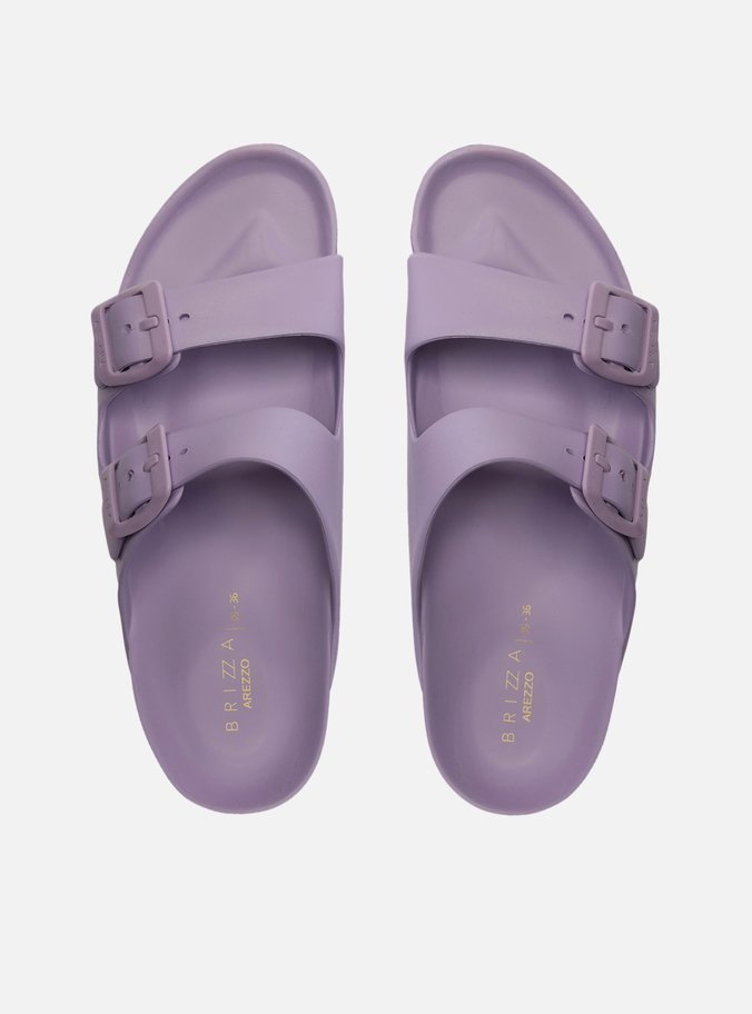 Slide Roxo Flatform Tiras Brizza