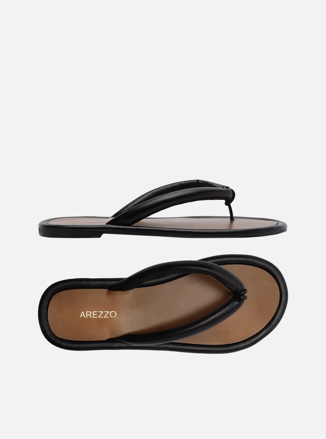 Rasteira Preta Tiras Flip Flop Zoe — foto 5
