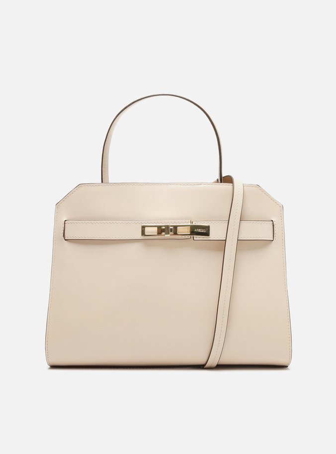 Bolsa Tote Bege Couro Gretta Grande
