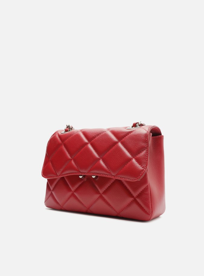 Bolsa Tiracolo Vermelha Couro Mizz Média