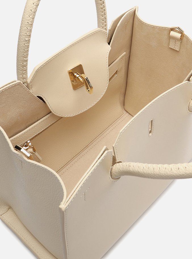 Bolsa Tote Off-White Couro Média Olie
