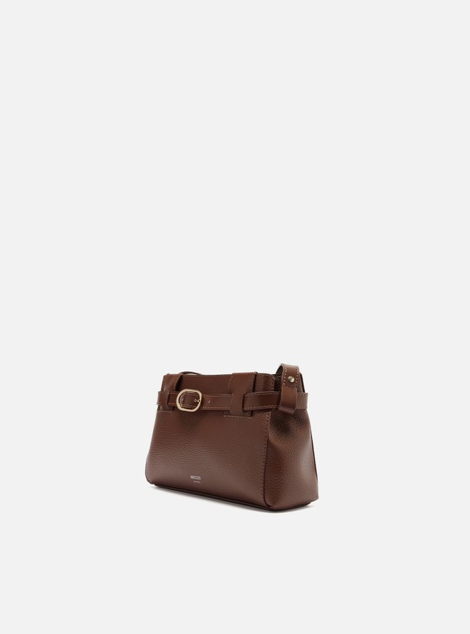 Bolsa Tiracolo Marrom Pequena Tira Afivelada