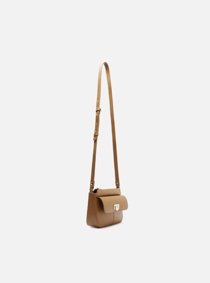 Bolsa Tiracolo Caramelo Pequena Encaixe Metal