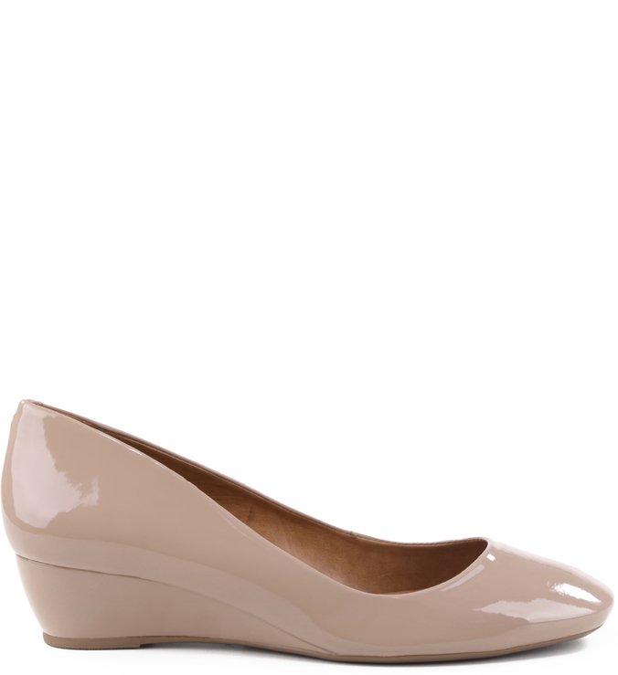 Scarpin Anabela Verniz Pelle