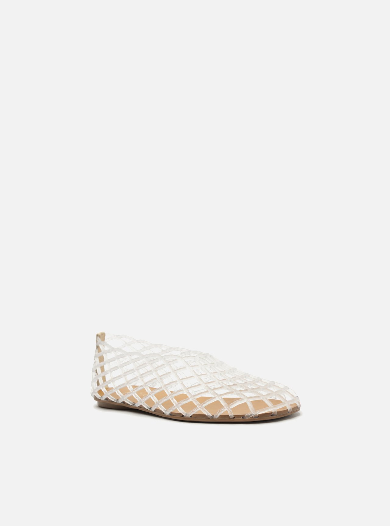 Sapatilha Branco Bico Redondo Mesh — foto 2