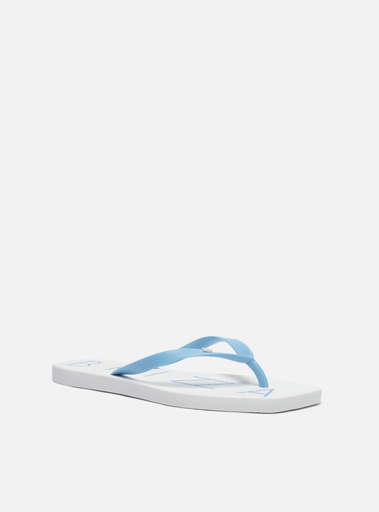 Chinelo de Dedo Branco Tira Vermelha Brizza