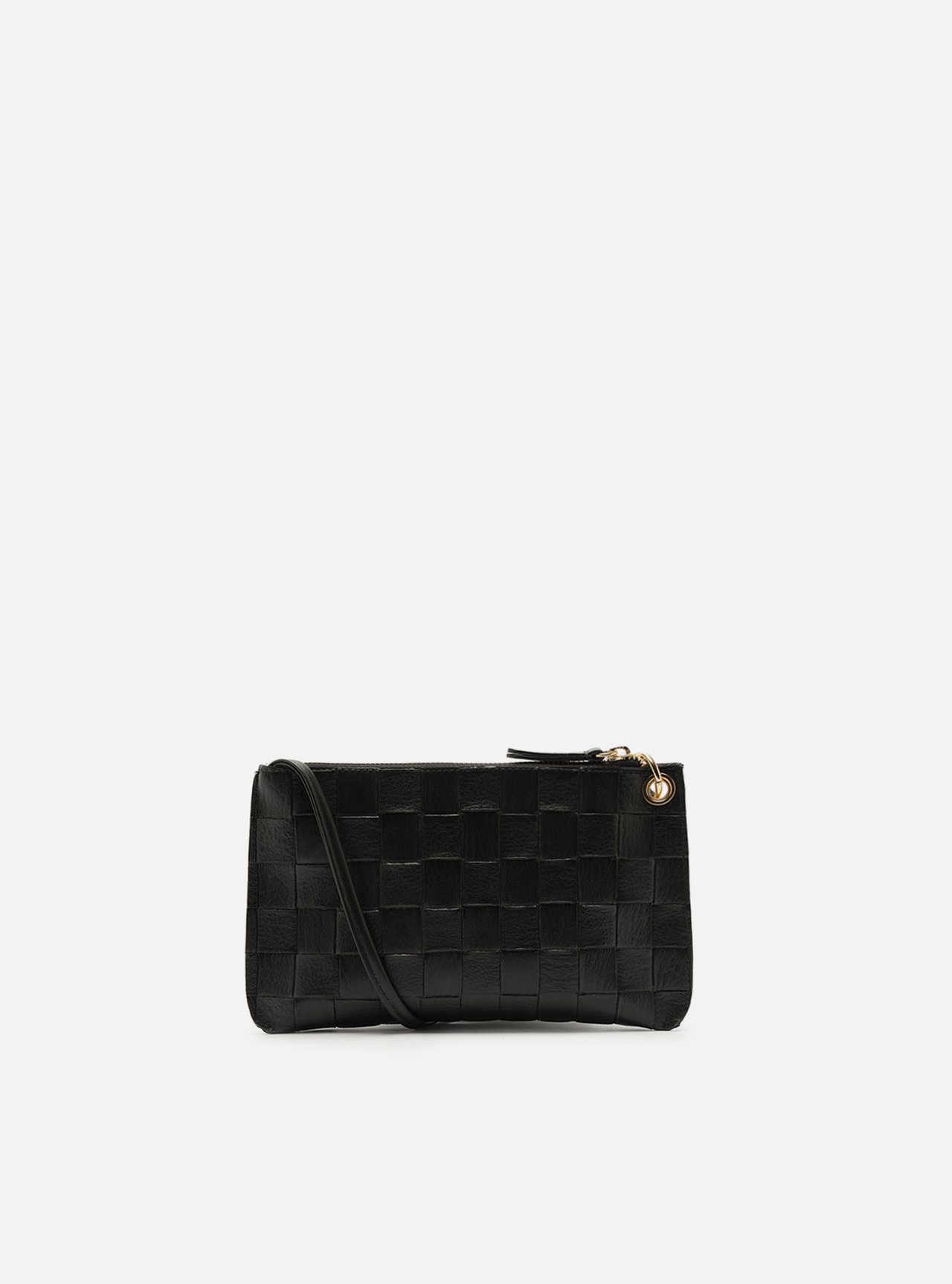 Bolsa Tiracolo Preta Pequena Tressê — foto 3