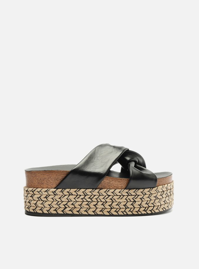 Sandália Preta Flatform Nó