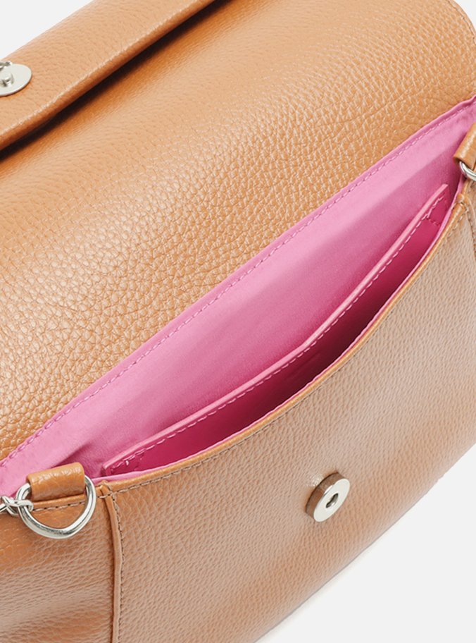 Bolsa Tiracolo Marrom Média