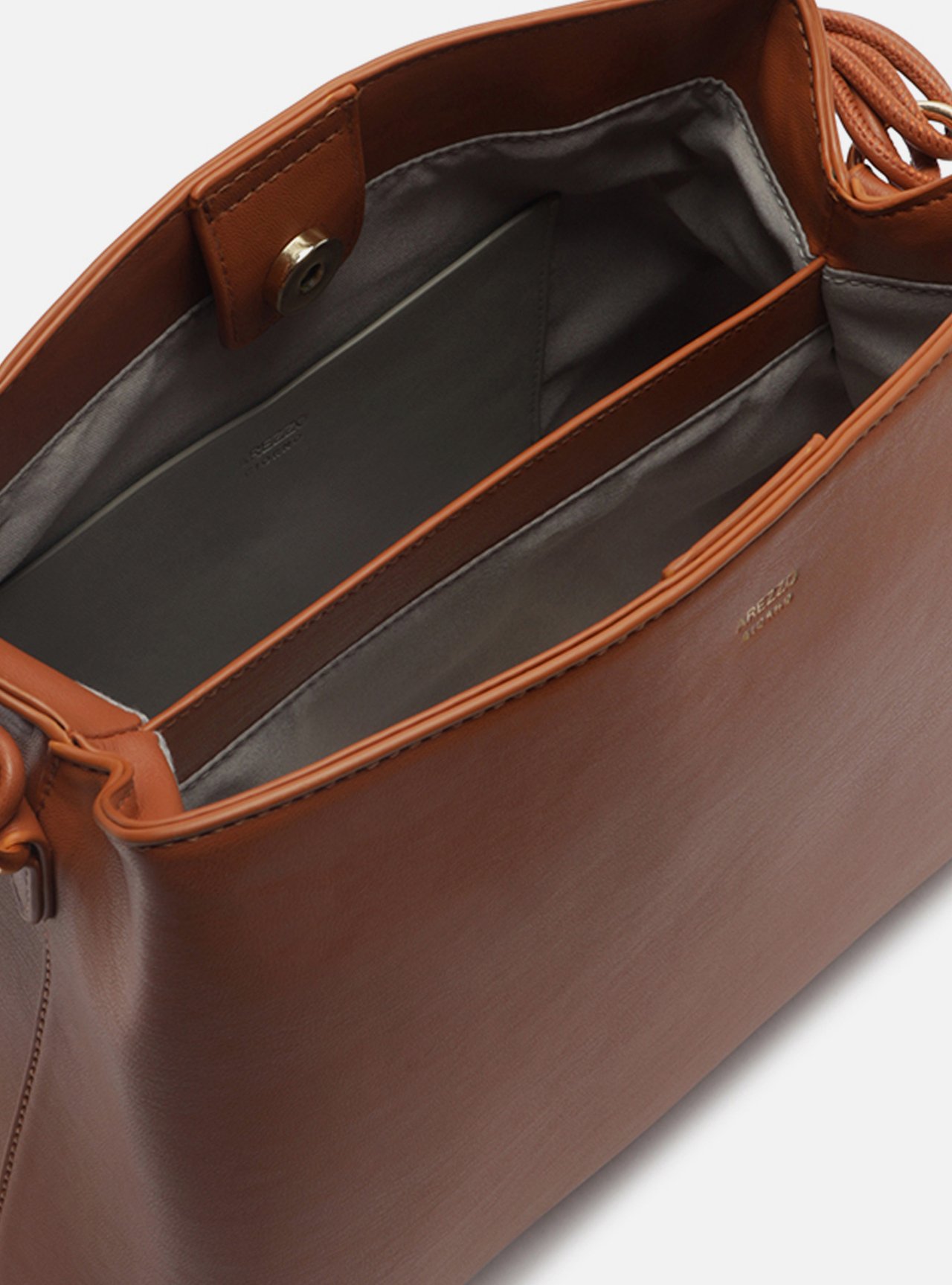 Bolsa Tote Marrom Média Alça Trançada — foto 4