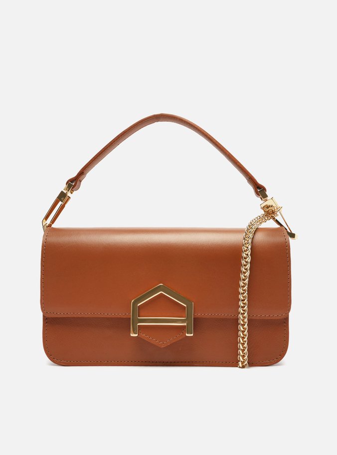 Bolsa Tiracolo Marrom Couro A001.2 Média