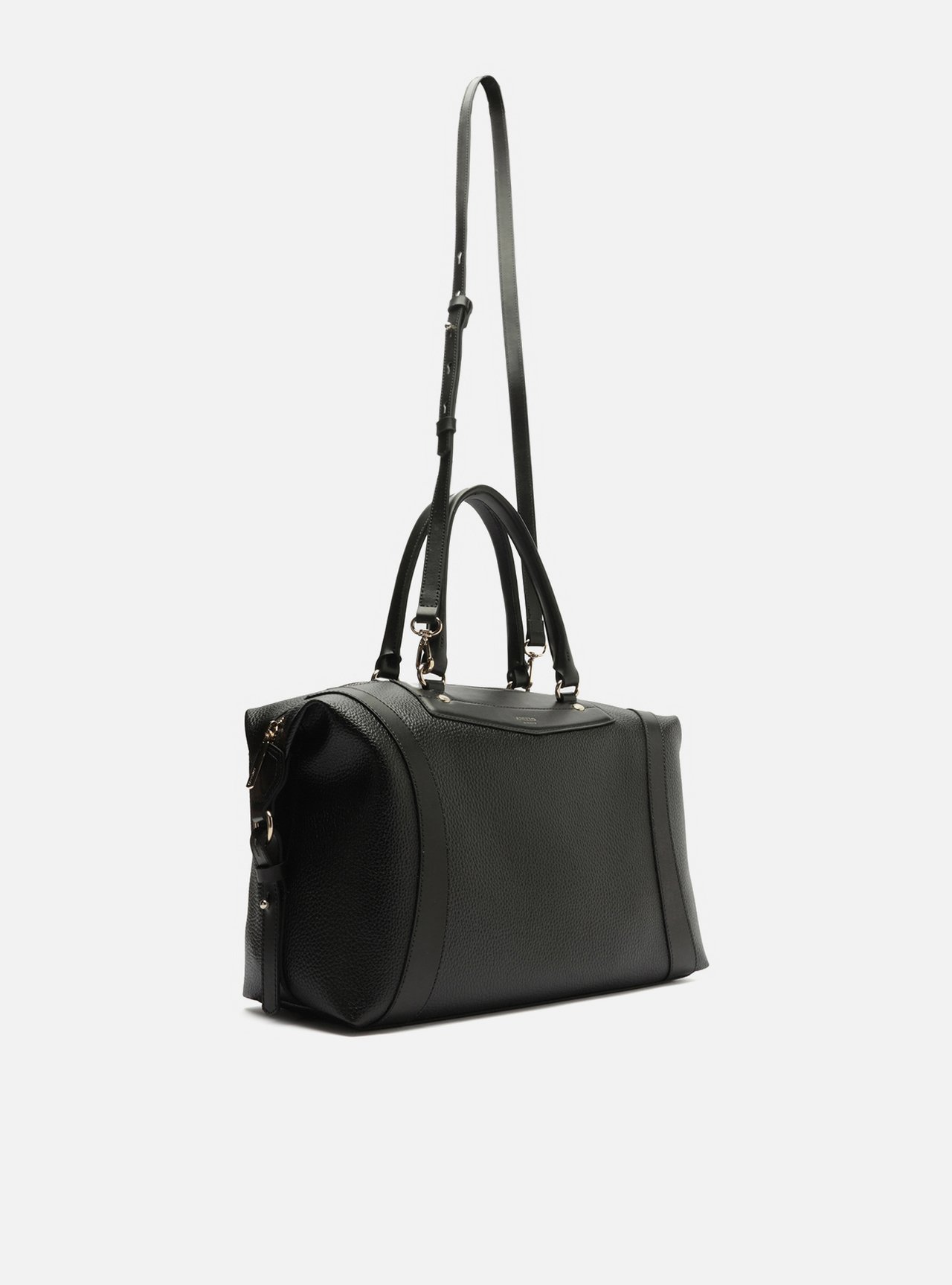 Bolsa Tiracolo Preta Média Detalhe Moldura — foto 5