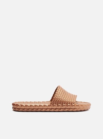 Chinelo Slide Marrom Metal Marrocos