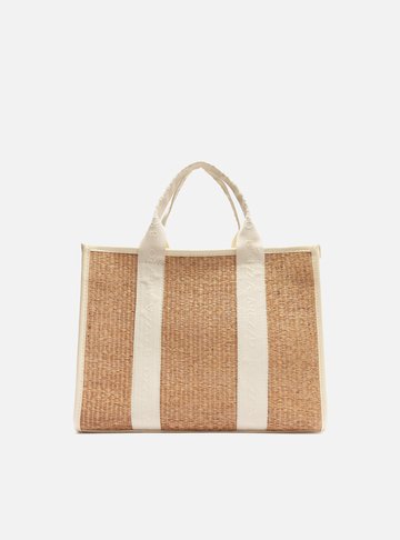 Bolsa Tote Multicolorida Palha Brizza