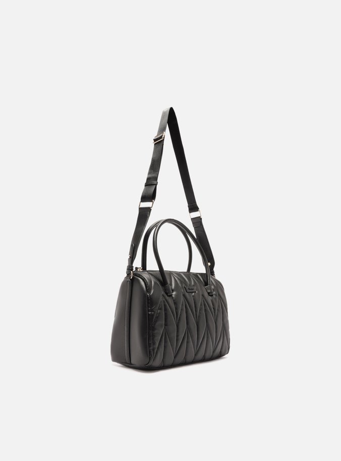 Bolsa Tiracolo Preta Matelassê Média