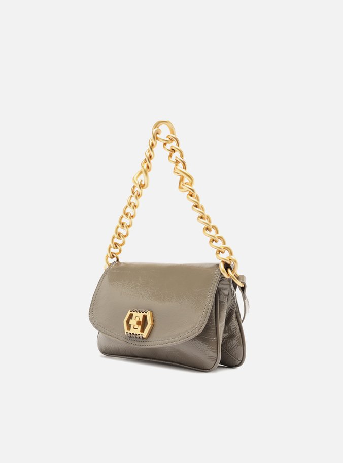 Bolsa Tiracolo Cinza Couro Amélia Pequena