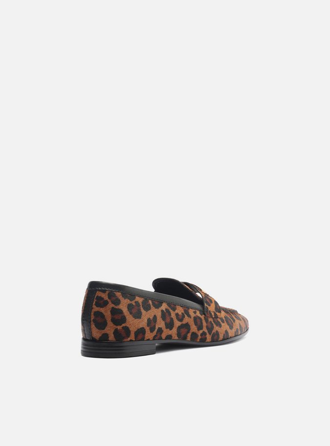 Mocassim Animal Print Tira Metal