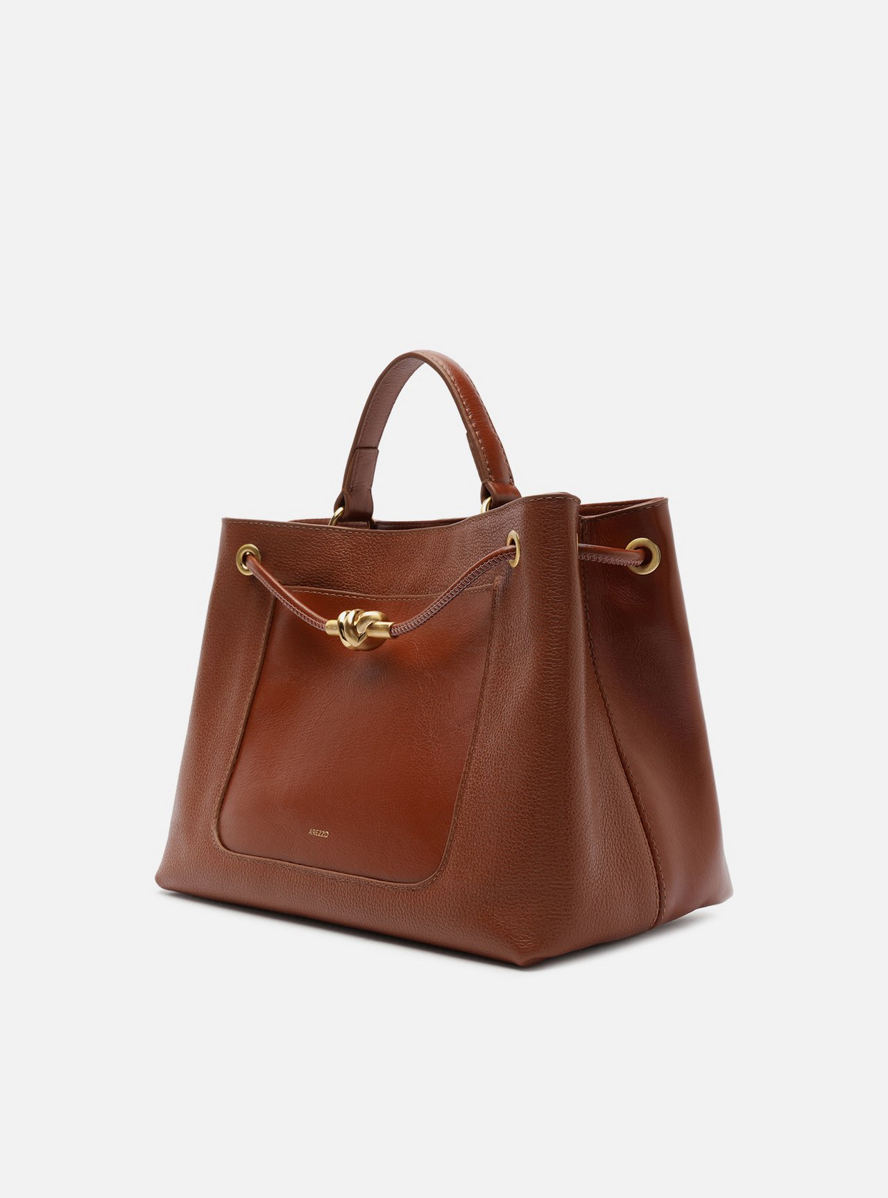 Bolsa Tote Marrom Couro Helena Grande — foto 2