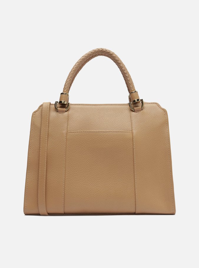 Bolsa Tote Bege Couro Piazza Grande