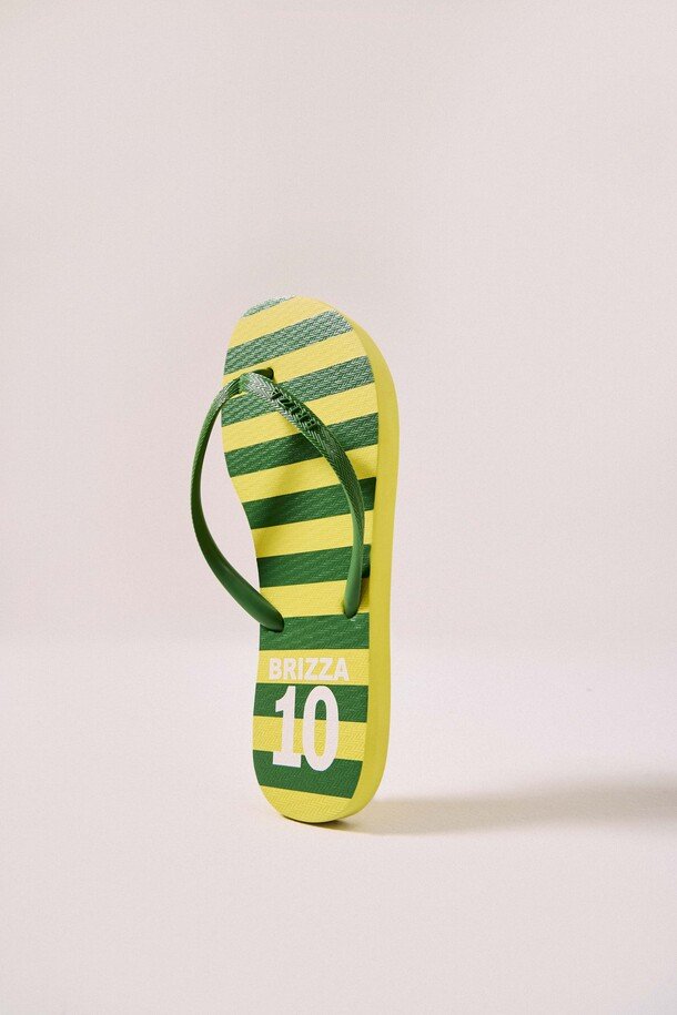 Chinelo de Dedo Verde Listrado Brizza