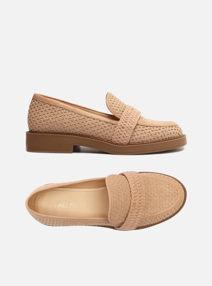 Mocassim Bege Tramado Detalhe