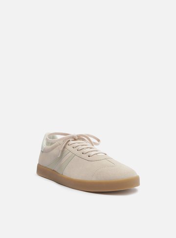 Nmiz♥️ Tênis Nude Suede ZZ Mov Listras | Arezzo