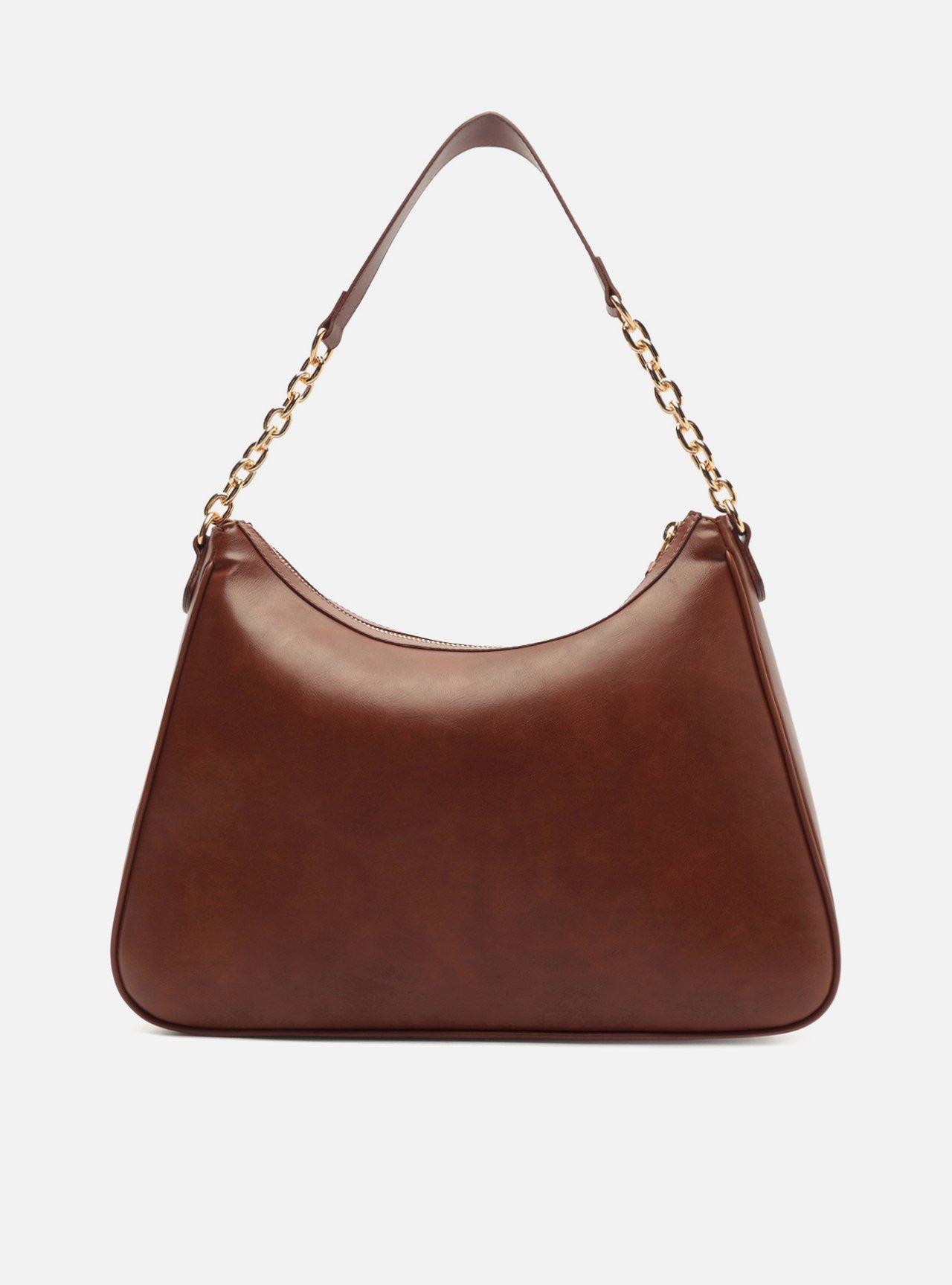 Bolsa Hobo Marrom Grande Alça Corrente — foto 3