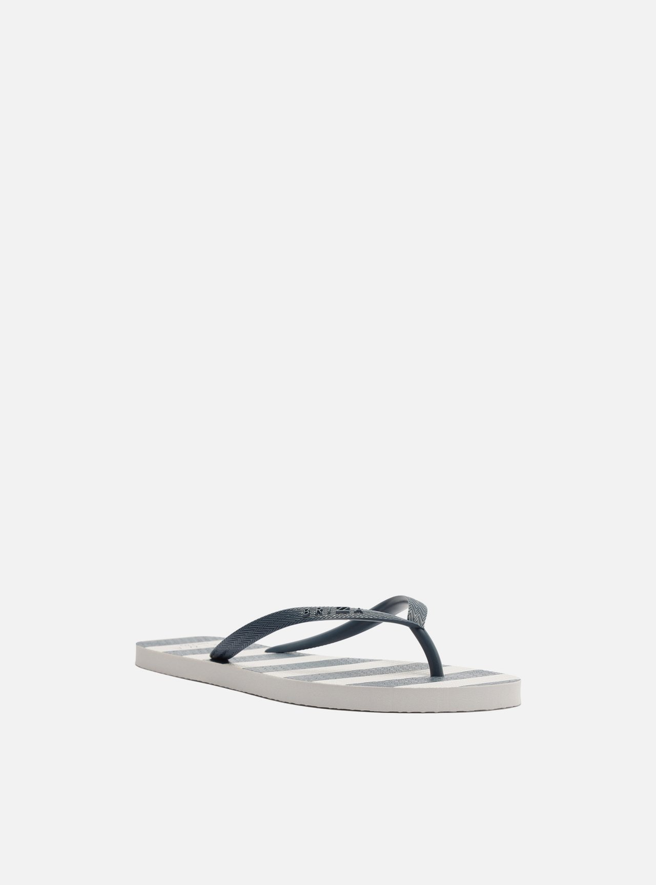 Chinelo de Dedo Azul e Branco Listras Brizza — foto 2