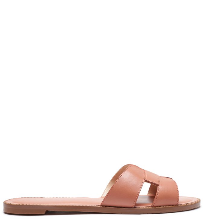 Chinelo Couro Croco H Rosa
