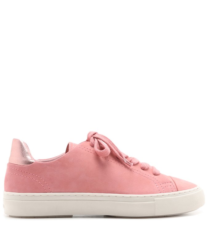 Tênis Nobuck Bico Redondo Amarração Flower Pink