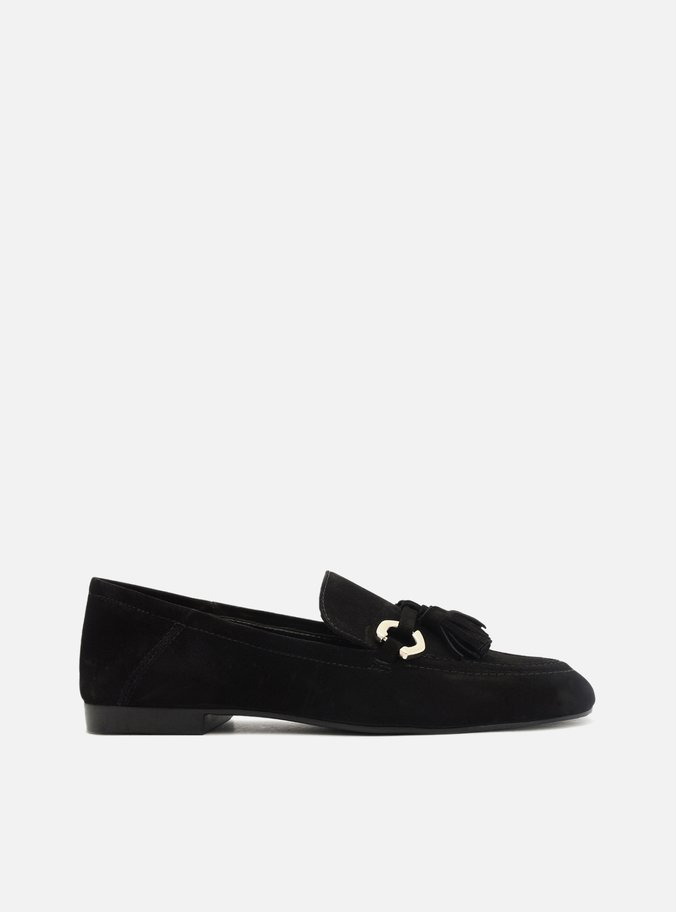 Mocassim Preto Nobuck Metal Barbicacho