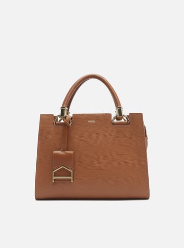 Arezzo — Bolsa Tote Caramelo Couro Abraccio Média