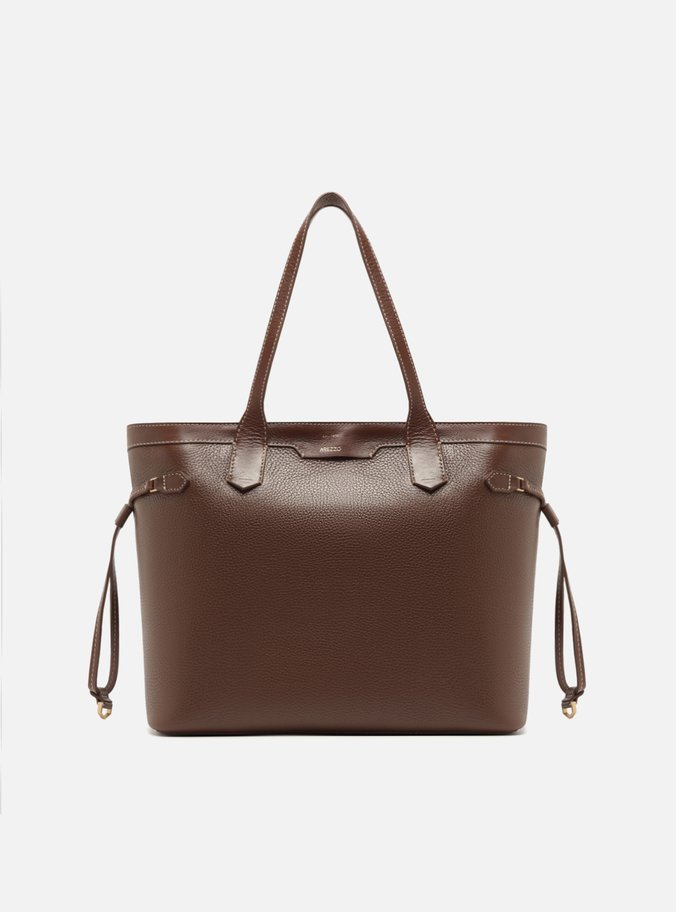 Bolsa Shopping Marrom Couro  Média